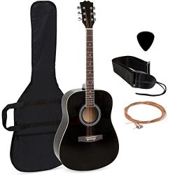 Best Choice Products 41in Full Size All-Wood Acoustic Guitar Starter Kit w/Case, Pick, Strap, Ex ...