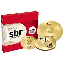 Sabian Cymbal Set SBR Bright First Pack 13″ Bright Hi hats, 16″ Bright Crash and fre ...