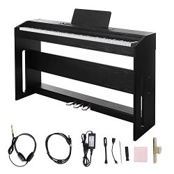 Digital Piano,Les Ailes de la Voix 88 Key Electric Piano Portable for Beginner Adults with 3 Ped ...