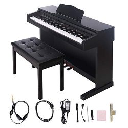 Digital Piano,Les Ailes de la Voix 88 Key Electric Piano Portable for Beginner Adults with Bench ...