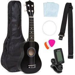 Best Choice Products Basswood Ukulele Starter Kit with Waterproof Nylon Carrying Case, Strap, Pi ...