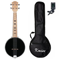 Kmise 4 String Banjo Ukulele Uke Concert 23 Inch Size Sapele With Bag Tuner (MI2233)