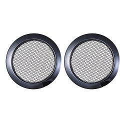 Festnight 2pcs Black Screened Sound Hole Inserts for Dobro Resonator Guitar Cigar Box Guitars