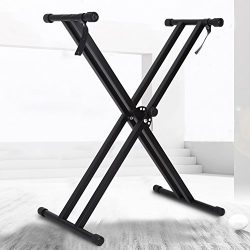 X Type Keyboard Stand, Portable Piano Keyboard Stand Double Braced Music Electric Organ Holder A ...