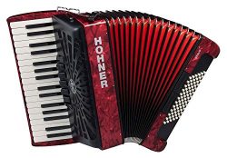 Hohner A16631S Bravo Line Facelift III -72 Bass Chromatic Piano Accordion with Gig Bag, Red