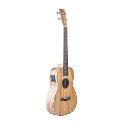 Caramel CB104 Zebra Wood Matt Finish Baritone Acoustic Electric Ukulele With Truss Rod with D-G- ...