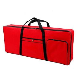 61 Key Keyboard Case, Portable Electric Keyboard Bag, Heavy Duty 600D Oxford Cloth with 10mm Cot ...