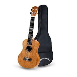 POMAIKAI Concert Ukulele Mahogany 23 inch Beginners Starter Kit Small Hawaiian Guitar Ukeleles f ...