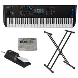 Yamaha MODX7 76-Key Semi-Weighted Synthesizer Keyboard w/Sustain Pedal, Cleanin