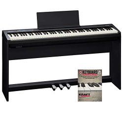 Roland FP-30 Digital Piano with KSC70BK Stand, Triple Pedal, and Lesson Book