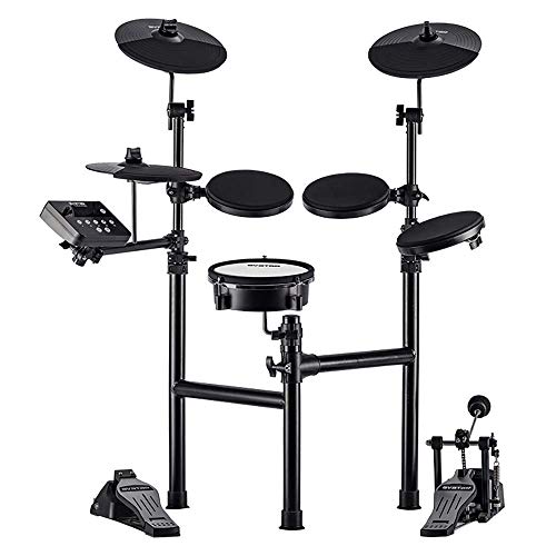 HXW Drums Electronic Drum Kit SD61-2 Electric Drum Set, Dual-zone Mesh Snare and Cymbal Pad with ...