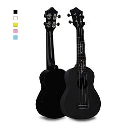 Soprano Ukulele Hawaiian Guitar Musical Instrument with Nylon Strings for Beginners Kids Student ...