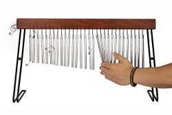 Table Top Bar Chime, Single-row Musical Percussion Instrument with Solid Aluminum Pipe and Iron  ...