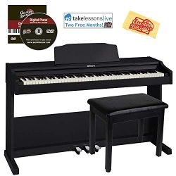 Roland RP102 Digital Piano Bundle with Furniture Bench, Online Lessons, Austin Bazaar Instructio ...