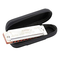 East top 10 Hole 20 Tone Diatonic Harmonica Key of C with Silver Cover,Standard Harmonicas For P ...