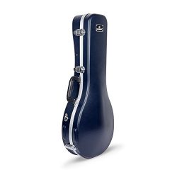 Crossrock CRA860MABL A-Style Mandolin Case with Backpack Straps, ABS Molded Hardshell in Blue