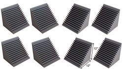 Acoustic Foam Bass Trap Corner- 8 Pack 12″ X 12″ X 12″