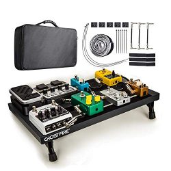 Pedal Board, Guitar Effects Pedal Board Aluminum Alloy Large Lightweight Portable Electric Guita ...