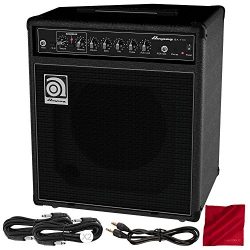 Ampeg BA-110V2 40W 10″ Bass Combo Amplifier and Basic Bundle w/Cables + Fibertique Cloth