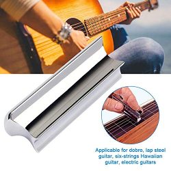 opOpb213IL Finger Stainless Steel Guitar Music Slide Tone Bar for Dobro, Lap Steel Guitar, Hawai ...