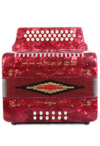 Rossetti 31 Button Accordion 12 Bass FBE Red