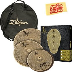 Zildjian L80 Low Volume Cymbal Set Bundle with Gig Bag and Austin Bazaar Polishing Cloth