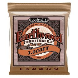 Ernie Ball Earthwood Light Phosphor Bronze Acoustic Guitar Strings – 11-52 Gauge