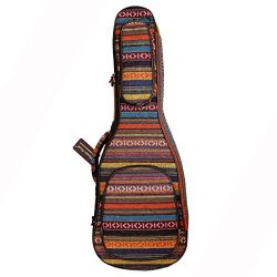 MUSIC FIRST Original Design 0.6″ (15mm) Thick Padded Country Style Baritone Ukulele Case,  ...