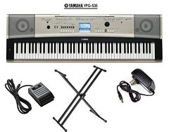 Yamaha YPG-535 Portable Grand Piano Keyboard 88 key package PKBX2 X-Style Keyboard Stand + KSP20 ...