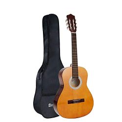 Strong Wind Classical Acoustic Guitar 36 Inch 6 Nylon Strings Guitar Beginner Kit for Students C ...