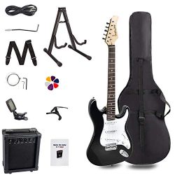 Display4top 39in Full-Size Electric Guitar Most complete Beginner Super Kit Package with 10-Watt ...