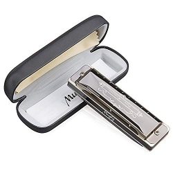 Harmonica, Mugig Professional Harmonica, Standard Diatonic 10 Hole with 1.2mm Plate Structure, S ...