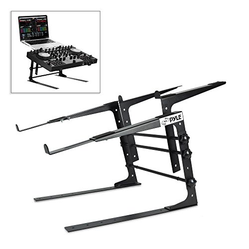Pyle Portable Dual Laptop Stand – Universal Standing Table with Adjustable Height, Ergonom ...