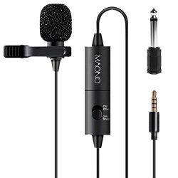 Lavalier Microphone, MAONO AU100 Hands Free Clip-on Lapel Mic with Omnidirectional Condenser for ...