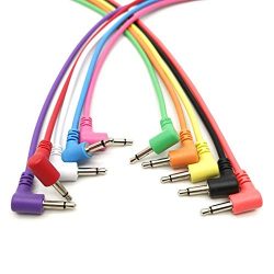 Right Angle Mono Modular Cables – TS 3.5mm 1/8 inch – Patch Eurorack Synth Synthesiz ...