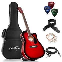 Ashthorpe Full-Size Cutaway Thinline Acoustic-Electric Guitar Package – Premium Tonewoods  ...