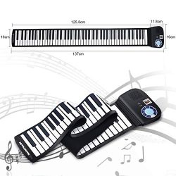 Safeplus Piano Keyboard 88 Keys Touch Sensitive Portable Keyboard with Power Supply