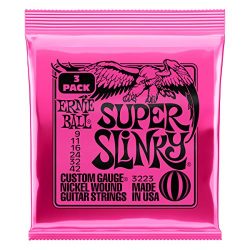 Ernie Ball Super Slinky Nickel Wound Sets, .009 – .042 (3 Pack)