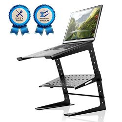 Pyle Portable Adjustable Laptop Stand – 6.3 to 10.9 Inch Standing Table Monitor or Compute ...