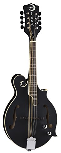 Luna Moonbird F-Style Acoustic/Electric Mandolin, Satin Black