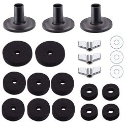 21 Pieces Cymbal Replacement Accessories, Amadget Cymbal Felts Hi-Hat Clutch Felt Hi Hat Cup Fel ...