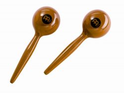 Meinl Percussion MWM2AM Traditional Wood Round Maracas, Amber Finish