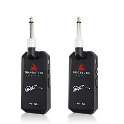 Mefe 5.8GHz Wireless Guitar System Rechargeable Audio Guitar System Wireless Digital Transmitter ...