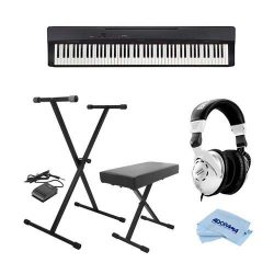 Casio PX-160 Privia 88-Key Portable Digital Piano, Black – Bundle With On-Stage KPK6520 Ke ...