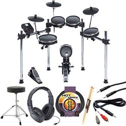 Alesis SURGE MESH KIT Eight-Piece Electronic Drum Kit with Mesh Heads +Drum Throne +Samson Stere ...