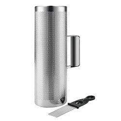 Flexzion Metal Guiro with Scraper Shack 4″ x 12″ – Round Cylinder Stainless St ...