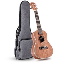 Manao Ukulele Concert Ukelele 23 Inch Ukele Beginner Pro Wooden Ukalelee Instrument with Gig Bag