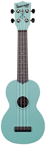 Kala Makala Waterman Glow in the Dark Aqua Blue Soprano Ukulele, Glow in the Dark Blue, Soprano