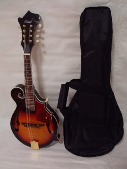 Ktone Hand Carved Solid Spruce Top F Style Mandolin, Free Gig Bag, Sunburst