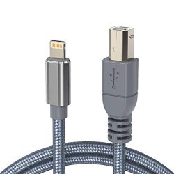 MIDI cable for i Pad/i-Phone,USB 2.0 type-B to MIDI OTG cord for i Pad/i-Phone/i-Touch,work with ...